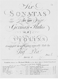 Шесть сонат для двух флейт (или двух скрипок): Шесть сонат для двух флейт (или двух скрипок) by Хосе Пла