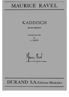 Четыре песни, M.A 17: No.4 Jewish Song, for piano by Морис Равель