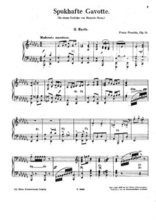 Spukhafte Gavotte für zwei Harfen, Op.75: Партия второй арфы by Franz Poenitz