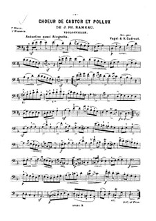 Хор: Для скрипки (или флейты, или виолончели) и фортепиано – Партия виолончели by Жан-Филипп Рамо