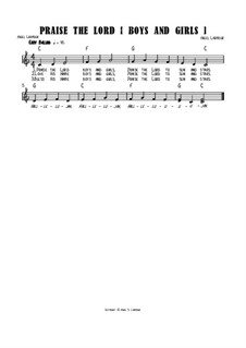 Praise The Lord (Boys and Girls): Praise The Lord (Boys and Girls) by Nigel Larmour