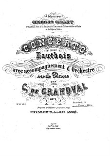 Концерт для гобоя с оркестром, Op.7: Версия для гобоя и фортепиано – Партитура, партия by Мари Грандваль