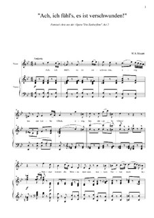 Всё прошло: Для сопрано и фортепиано by Вольфганг Амадей Моцарт