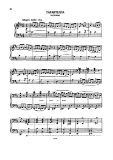 Тарантелла для фортепиано в четыре руки: Первая и вторая партии by Александр Бородин