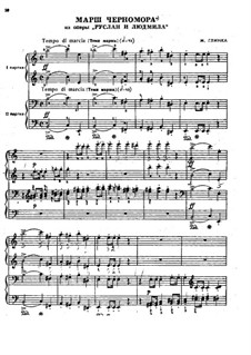 Марш Черномора: Для фортепиано в 4 руки by Михаил Глинка