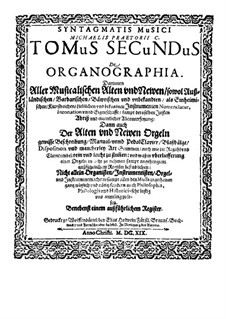 Устройство музыки: Том II 'De organographia' by Михаэль Преториус