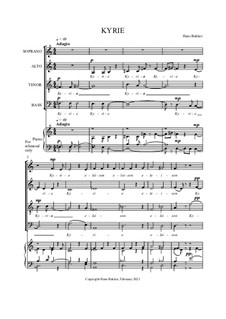 Kyrie for SATB: Kyrie for SATB by Hans Bakker