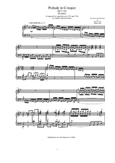 Прелюдия соль мажор, BWV 568: Для фортепиано by Иоганн Себастьян Бах
