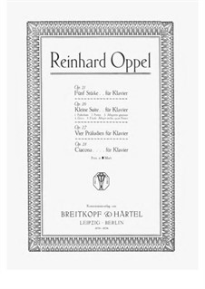 Kleine Suite, Op.26: Kleine Suite by Julius Reinhard Oppel