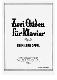 Zwei Etüden für Klavier, Op.31: No.2 by Julius Reinhard Oppel