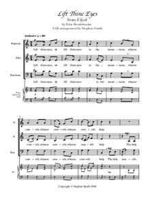 Илия, Op.70: Lift thine eyes (SAB) by Феликс Мендельсон-Бартольди