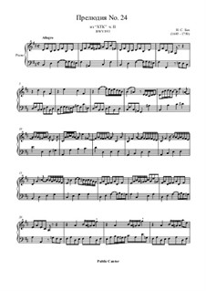 Прелюдия и фуга No.24 си минор, BWV 893: Прелюдия by Иоганн Себастьян Бах