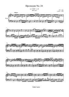 Прелюдия и фуга No.24 си минор, BWV 893: Прелюдия by Иоганн Себастьян Бах