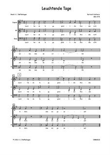 Leuchtende Tage - Chor SAB: Leuchtende Tage - Chor SAB by Hans Jürgen Steffenhagen