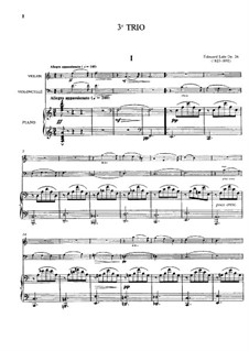 Piano Trio No.3, Op.26: Piano Trio No.3 by Эдуар Лало