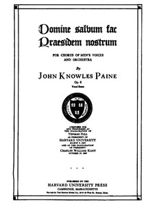 Domine salvum fac Praesidem nostrum, Op.8: Domine salvum fac Praesidem nostrum by Джон Ноулз Пейн