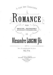 Романс для скрипки и фортепиано, Op.9: Партитура by Александр Луиджини