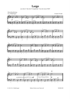 Часть II (Ларго): For easy piano by Антонин Дворжак