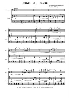Соната No.1 для  виолончели и фортепиано: 1 часть by Владимир Полионный