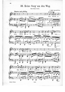 Sanges-Frühling, Op.98: No.10 Keine Sorg' um den Weg by Иоахим Рафф