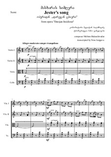 Jester's song, Op.401: Jester's song by Meliton Balanchivadze