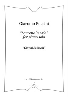O mio babbino caro: Для фортепиано by Джакомо Пуччини