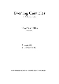 Evening Canticles (in the Dorian mode): Evening Canticles (in the Dorian mode) by Томас Таллис