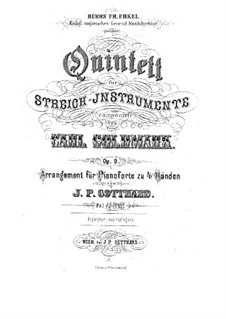 Струнный квинтет ля минор, Op.9: Для фортепиано в 4 руки by Карл Голдмарк