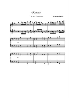 Романс для скрипки с оркестром No.2 фа мажор, Op.50: For piano 6 hands (fragment) by Людвиг ван Бетховен