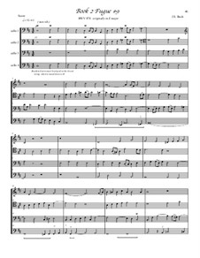 Прелюдия и фуга No.9 ми мажор, BWV 878: Fugue, for four cellos by Иоганн Себастьян Бах