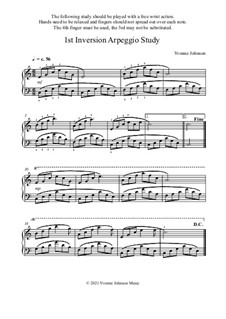 1st Inversion Arpeggio Study: 1st Inversion Arpeggio Study by Yvonne Johnson