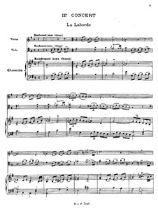 Клавесинный концерт No.2 соль мажор, RCT 8: Партитура by Жан-Филипп Рамо