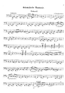 Orientalische Fantasie für Violine Solo und Streichquintett (oder Klavier): Cellostimme by Георг Вильгельм Раухенекер