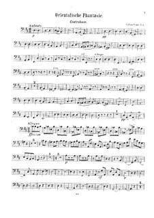 Orientalische Fantasie für Violine Solo und Streichquintett (oder Klavier): Kontrabassstimme by Георг Вильгельм Раухенекер