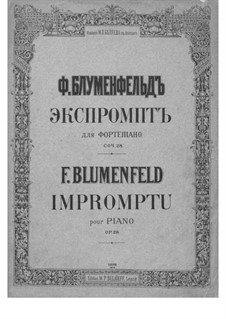 Экспромт, Op.28: Для фортепиано by Феликс Блуменфельд