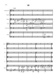 Секстет No.2 для кларнета, фагота, скрипки, альта, виолончели и фортепиано в 5 частях: Часть 3 by Владимир Полионный