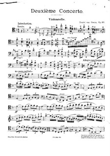 Концерт для виолончели с оркестром No.2, Op.30: Для виолончели и фортепиано – сольная партия by Даниэл ван Гунс