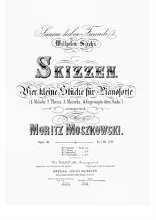 Эскизы. Четыре маленькие пьесы, Op.10: Nos.2-3 Thema & Mazurka by Мориц Мошковский