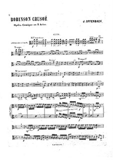 Робинзон Крузо: Партия альтов by Жак Оффенбах