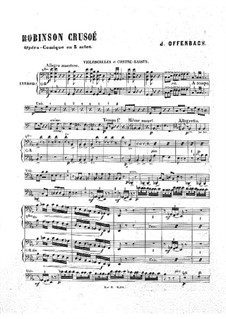 Робинзон Крузо: Партия виолончели и контрабаса by Жак Оффенбах