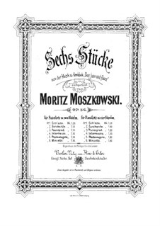 Шесть пьес из музыки к драме 'Дон Жуан и Фауст' Граббе, Op.56b: Nos.1-5 by Мориц Мошковский