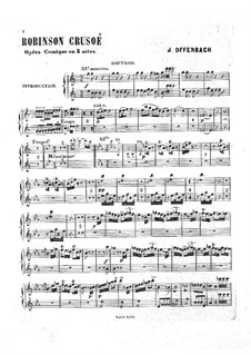 Робинзон Крузо: Партия гобоев by Жак Оффенбах