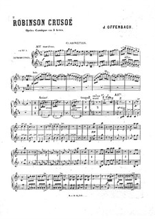 Робинзон Крузо: Партия кларнетов by Жак Оффенбах