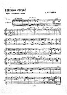 Робинзон Крузо: Партия первой и второй валторн by Жак Оффенбах