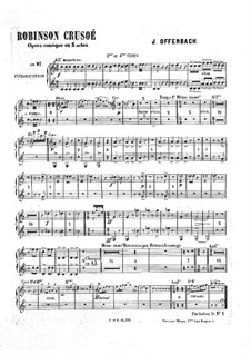 Робинзон Крузо: Партия третьей и четвертой валторн by Жак Оффенбах