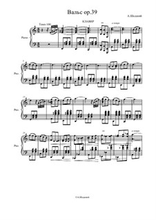 Вальс, Oр.39: Вальс by Arangirowchik