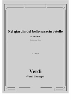 Дон Карлос: Nel giardin del bello saracin ostello (A Major) by Джузеппе Верди