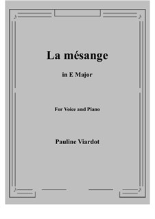 La mésange: E Major by Полина Виардо