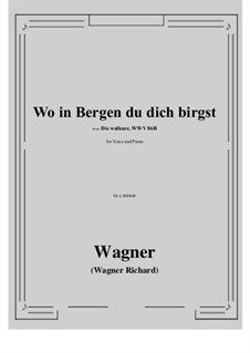 Валькирия, WWV 86b: Wo in Bergen du dich birgst (c minor) by Рихард Вагнер