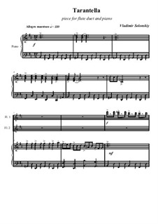 Тарантелла: Для двух флейт и фортепиано by Владимир Солонский